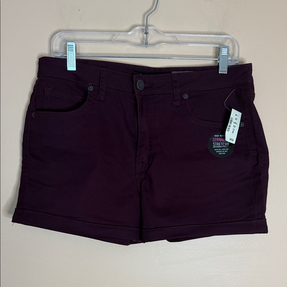 Aeropostale Pants - Aeropostale Women's Burgundy Cuffed Jean Shorts